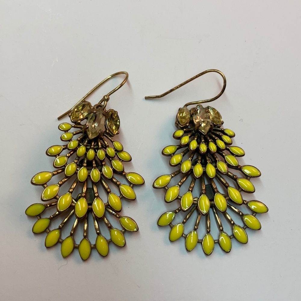 Stella & Dot Yellow Tiered Earrings